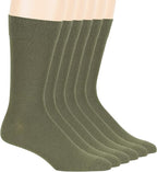 7BigStars Mens Dress Socks – 6 Pairs Crew, Soft Stay Up, Cotton Comfort for Business, Office, Big and Tall, Breathable