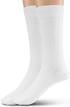 Modal Mens Crew Socks, Formal Mid-Length Dress Calf Socks 2 or 4 Pk