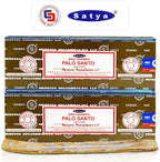 Satya Palo Santo Incense Sticks 250 gmx 2 Pack (500 GMS), Insenses with Raajsee insence Holder Bundle, Nag Champa Natural Incenses