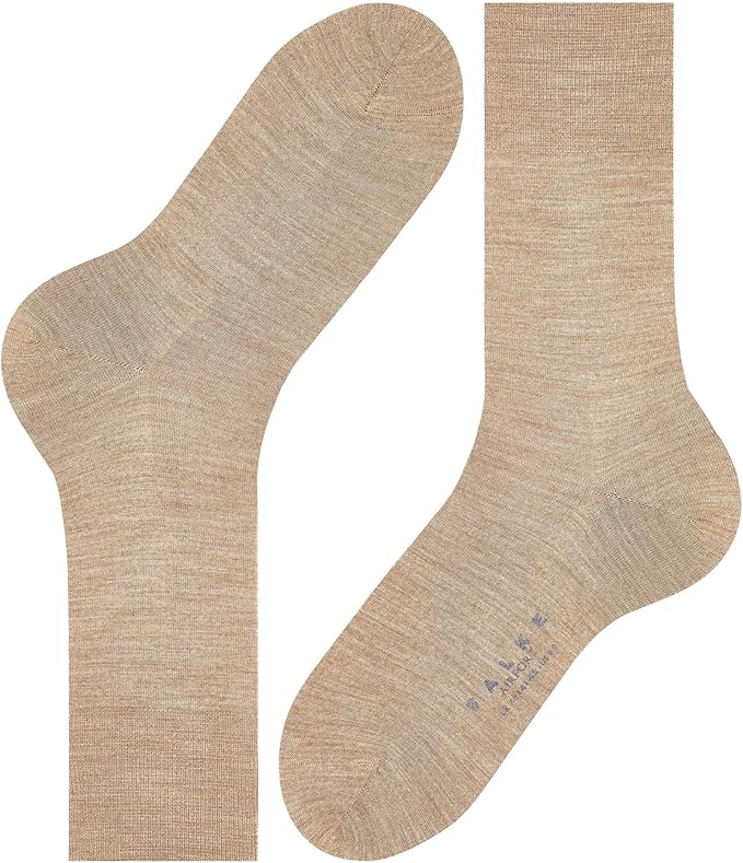 FALKE Men's Airport Dress Socks, Premium Merino Wool Cotton Blend, Sustainable Luxury, Eco-Friendly Business Casual, 1 Pair