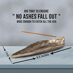 Raajsee Incense Holder Set with Nag Champa Incense, Leaf & Stick Burner, Brass Holder for Yoga, Meditation & Home Decor - Size 10x3 inches