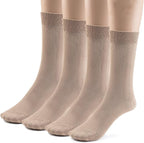 Modal Mens Crew Socks, Formal Mid-Length Dress Calf Socks 2 or 4 Pk