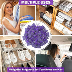 French Lavender Sachets for Drawers and Closets Fresh Scents, Set of 36, Home Fragrance Sachet for Closets and Drawers, Purple, LV-C-36-1