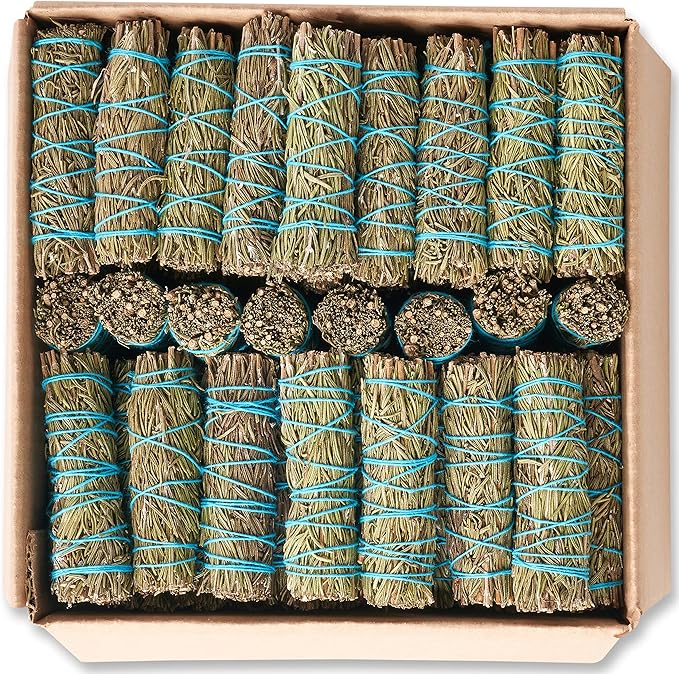 Rosemary Smudge Sticks 4 Inch | Rosemary Sage Smudging Wands | Wholesale Sage Bulk Sage Kit | Salvia Blanca para Limpiar | Sustainably Sourced California Sage