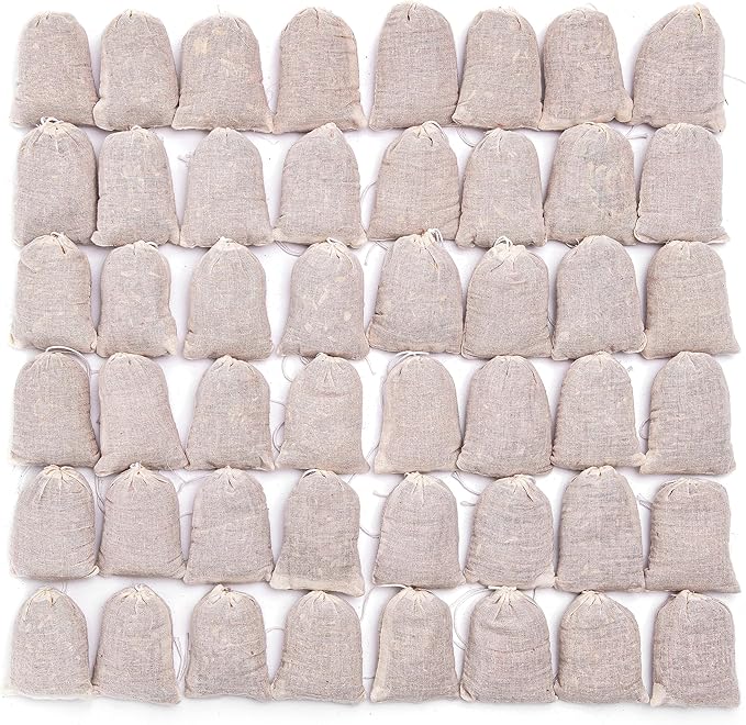 Pack of 48 Cedar Sachets Bag, Red Cedar Chips Sachets for Clothes Storage, Home Fragrance Sachet for Drawers and Closets, LV-F-CC-3