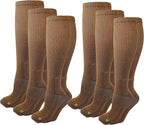 Coyote Brown Moisture Wicking, Breathable Over The Calf Foot Socks | Quick Dry Boot Socks | Made in USA