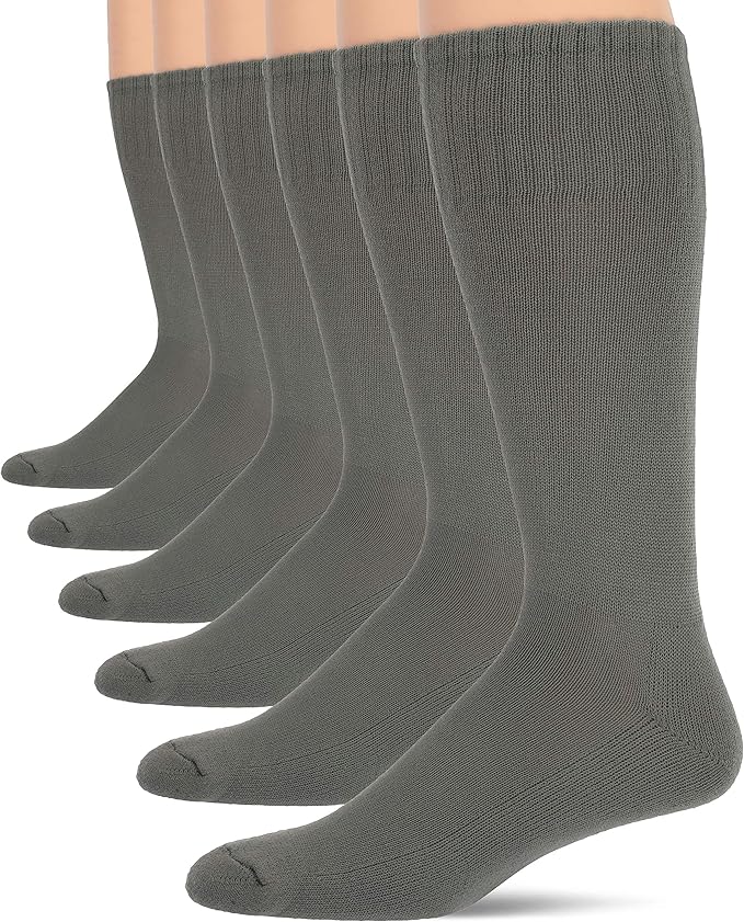 Jefferies Socks Men's Military Rib Top Combat Crew Boot Socks 6 Pack