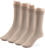 Modal Mens Crew Socks, Formal Mid-Length Dress Calf Socks 2 or 4 Pk